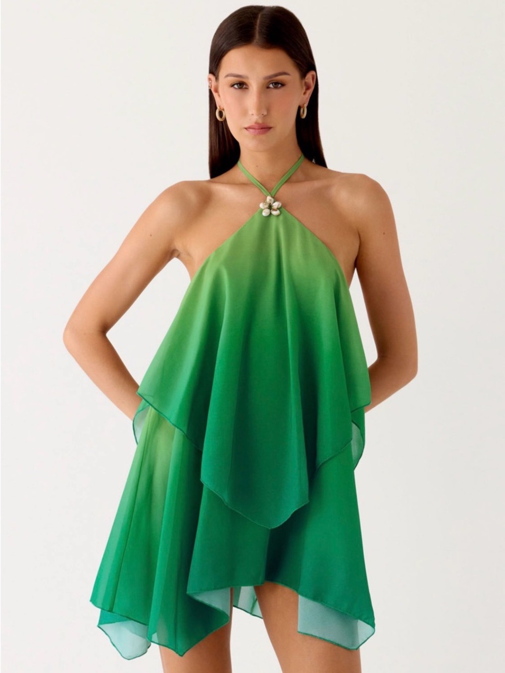 Peppermayo Twin Flame Mini Dress - Green Gradient